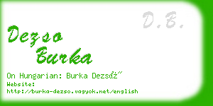 dezso burka business card